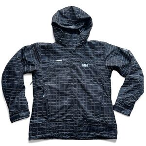 Helly Hansen Black Checker Ski Snow Jacket Extra Large XL